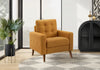 31" Wide Upholstered Accent Chair, Orange Fabric, Mid Century Accent Chair | 31" De Large, Chaise D'Appoint Rembourre, Tissu Orange, Mid-Century