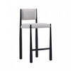 Lennor Mid-Century Modern Boucle Metal Counter Stool in Champagne | Tabouret de comptoir en metal et boucle Lennor style milieu du siecle, coloris champagne