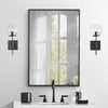 Arcus 24" X 36" Hand Crafted Linear Rectangular Mirror - Black|Miroir rectangulaire linéaire Arcus 24 po x 36 po fabriqué à la main - noir