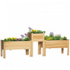 Outsunny Flower Bed Set of 3, Wood Planter Boxes for Patio Lawn