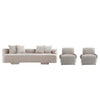 Verandah Mid-Century Modern 3-Piece Sofa Set in Beige | Ensemble de canape 3 pieces Verandah style mid-century modern en beige