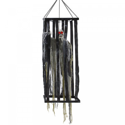 Outsunny Animated Halloween Decoration, Animatronics Skeleton Reaper