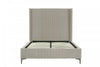 Promenade Mid-Century Modern Upholstered Velvet Full Bed in Rustic Taupe | Lit complet Promenade de style mid-century moderne, rembourre en velours, coloris taupe rustique