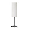 Dainolite Paza 1 Light Table Lamp Matte Black White Glass|Lampe de table Paza de Dainolite en verre blanc, avec fini noir mat et 1 ampoule