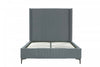 Promenade Mid-Century Modern Upholstered Velvet Full Bed in Gray