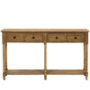 Phyllis Solid Wood Console Table With Drawers And Bottom Shelf - Old Pine