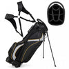 Costway 9" Golf Stand Bag Club 8 Way Divider Carry Organizer Pockets Storage Black New