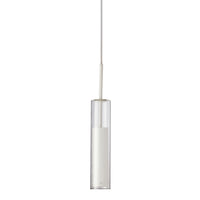 Dainolite Luna LED Pendant 6w White Finish Clear Glass Lamp