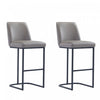 Serena Modern Metal Upholstered Barstool in Taupe - Set of 2 Bar Stool | Tabouret de bar moderne en metal et tissu Serena, taupe - Lot de 2