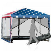 Costway 10'x10' Fodling Pop Up Tent Gazebo Canopy Mesh Sidewall