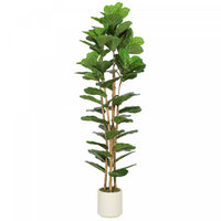 HOMCOM Faux Fiddle Leaf Fig Tree, 6FT Artificial Tree for Indoor Decor