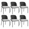 Olivia Set of 6 Modern Dining Chair with Slanted Legs and Adjustable Feet,Black&Gray | Olivia Ensemble de 6 chaises de salle a manger modernes avec pieds inclines et pieds reglables, noir et gris