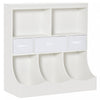 Homcom Kids Bookcase Toddler Toy Storage Organizer, Kid’s Bin Storage Unit Children Display Shelf Wa|Homcom Meuble Rangement Jouet Etagere Pour Jouets Enfants Organisateur Jouet 5 Compartiments 3 Tiroi