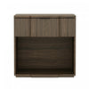 Clive Mid-Century Modern 22" Nightstand in Walnut (1-Drawer) | Table de nuit Clive style milieu du siecle moderne 56 cm en noyer (1 tiroir)