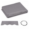 Outsunny 11'x10' Retractable Awning Fabric Replacement Outdoor Awning Cover|Outsunny Remplacement Dehousse D'auvent Exterieur En Tissu 11'x10'
