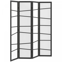 Homcom Folding Room Divider, 4 Panel Privacy Screen For Home Office, White