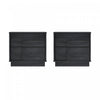 Horizon Modern 22" Nightstand in Charcoal Gray (2-Drawer) - Set of 2 | Table de nuit Horizon Modern 56 cm en gris charbon (2 tiroirs) - Lot de 2
