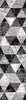 Covington Black White Grey Distressed Geometric Triangle Rug, 2'0" x 7'7" Indoor Area Rug | Tapis Covington triangle geometrique noir blanc gris vieilli, 2'0" x 7'7"