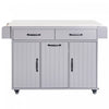 Nathan Kitchen Island With Tilt-out Trash Cabinet And Storage - Grey | Ilot De Cuisine Nathan Avec Poubelle Basculante Et Rangement - Gris