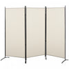 Homcom Double Hinged Room Divider, 3 Panel Privacy Screen|Homcom Separateur De Piece 3 Panneaux, Ecran De Confidentialite