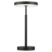 Dainolite Francine Table Lamp 10w Sandy Black White Acrylic Diffuser