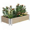 Outsunny Foldable Wooden Raised Garden Bed With Open Bottom|Outsunny Lit De Jardin Sureleve En Bois Pliable Avec Fond Ouvert