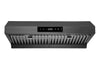 Hauslane | Chef 30-in Ducted Black Stainless Steel Undercabinet Range Hood | Hauslane | Hotte de cuisine sous-meuble a conduit de 76 cm en acier inoxydable noir