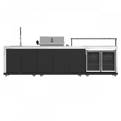 Forno Rimini Outdoor Kitchen, 62,600 BTU, 4.8 cu.ft. Refrigerators, White Countertops - FODKT2575WHT | Cuisine d'exterieur Rimini de 62 600 BTU, refrigerateurs de 4,8 pi³, comptoirs blancs – FODKT2575WHT