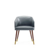 Manhattan Comfort Modern Reeva Dining Chair Upholstered Leatherette with Beech Wood Back & Solid Woo|Chaise de salle à manger moderne Reeva de Manhattan Comfort revêtue de similicuir avec dossier en hê