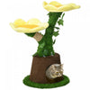 Pawhut 18" Plush Cat Tree With Two Flower Platforms, Multi-activity Centre Cat Tower With Jute Scrat|Pawhut Arbre A Chat En Peluche 18" Avec Deux Plateformes De Fleurs, Tour Pour Chat Multi-activites A