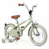 Costway 16" Kids Bike With Adjustable Saddle Handlebar Removable Training Wheels Handbrake Green