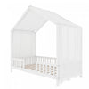 Paul Montessori Floor Bed with Canopy and High Railings,Twin Size，White Twin Bed | Paul Lit Montessori au sol avec baldaquin et barrieres hautes, Taille Simple, Blanc