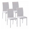 HOMCOM Dining Chairs Set of 4, Upholstered Faux Leather Accent Chairs