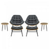 Benson Modern 3-Piece Lounge Chair Set in Gray - Set of 6 | Ensemble moderne Benson de 3 fauteuils lounge gris - Lot de 6