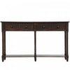 Phyllis Solid Wood Console Table With Drawers And Bottom Shelf - Espresso | Table Console Phyllis En Bois Massif Avec Tiroirs Et Etagere Inferieure - Espresso