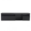 James 70.8\" Modern TV Cabinet with USB LED Lighting and High Gloss Front,Black Tv Stand