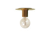 Dainolite Roswell 1 Light Flush Mount Medium Aged Brass Lamp