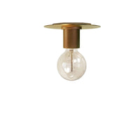 Dainolite Roswell 1 Light Flush Mount Medium Aged Brass Lamp