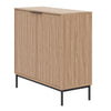 Nordika Slim 2-Door Storage Cabinet - Light Walnut | Armoire de rangement mince Nordika à 2 portes - noyer clair