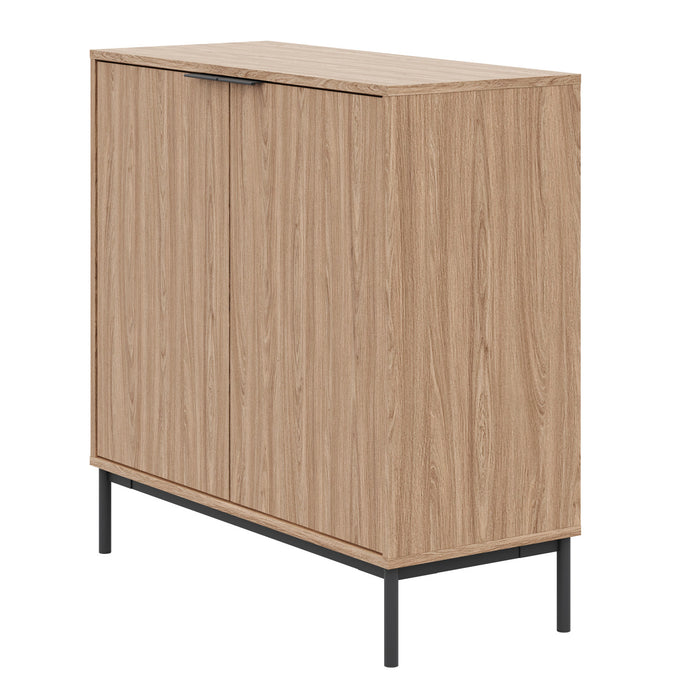 Nordika Slim 2-Door Storage Cabinet - Light Walnut