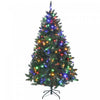 HOMCOM 6ft Frosted Christmas Tree with Dual Colour, Full Spruce Xmas Tree
