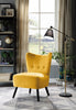 Ginny Accent Chair Yellow Velvet | Fauteuil D'appoint Ginny En Velours Jaune