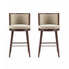 Evalyn Modern Wood Upholstered Barstool in Natural - Set of 2 | Tabouret de bar moderne en bois et tissu Evalyn, naturel - Lot de 2