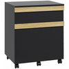Vinsetto File Cabinet, Printer Stand With 2 Drawers And 5 Wheels|Vinsetto Classeur, Support D'imprimante Avec 2 Tiroirs Et 5 Roues