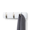 Umbra 3 Flip Wall-Mounted Hooks - White|3 crochets muraux Flip de Umbra - blancs