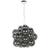 Dainolite Comet 6 Light Chandelier Polished Chrome Finish Smoked Glass Lamp|Lustre Comet de Dainolite en verre fumé, avec fini chromé poli et 6 ampoules