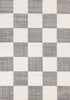 Covington Grey White Checkered Pattern Rug, 6'7" x 9'10" Indoor Area Rug | Tapis Covington a Carreaux Gris et Blanc, 6'7" x 9'10"