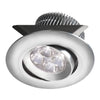 Dainolite Smpled 8 Pot Light Aluminum Dimmable Adjustable Tilt Angle Lamp|Luminaire cylindrique à encastrer Smpled de Dainolite avec intensité variable, angle d’inclinaison réglable, fini aluminium et ampoule de 8 W