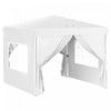 Outsunny 10' X 10' Pop-up Canopy Tent, Sidewalls, Carry Bag Included, White