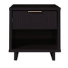 Manhattan Comfort Granville Modern Nightstand with 1 Full Extension Drawers - Black|Table de nuit moderne Granville de Manhattan Comfort avec 1 tiroir à extension complète - noir